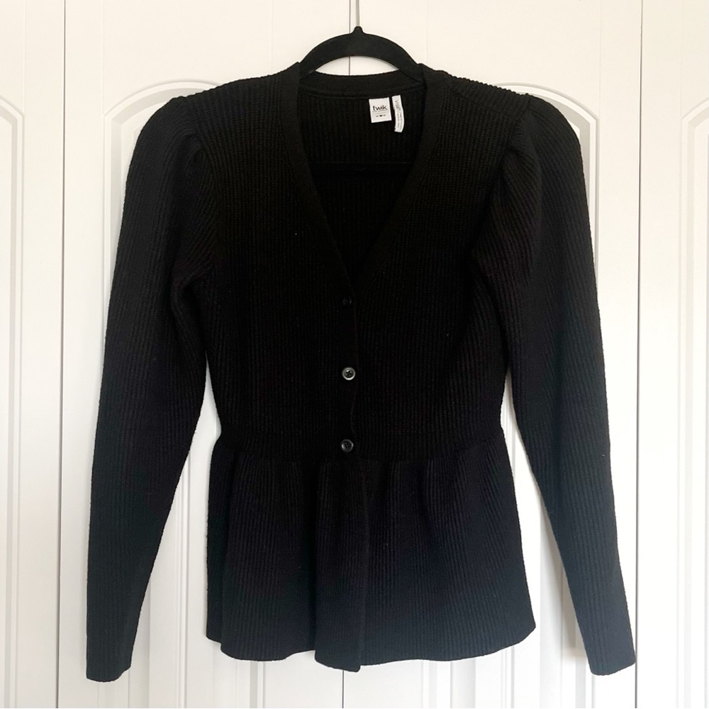 Twik Knit Peplum Cardigan